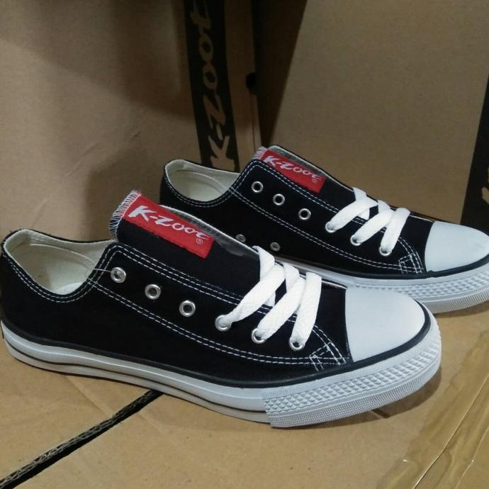 PROMO Sepatu Sekolah K-Zoot Alonzo/Hitam putih pendek original