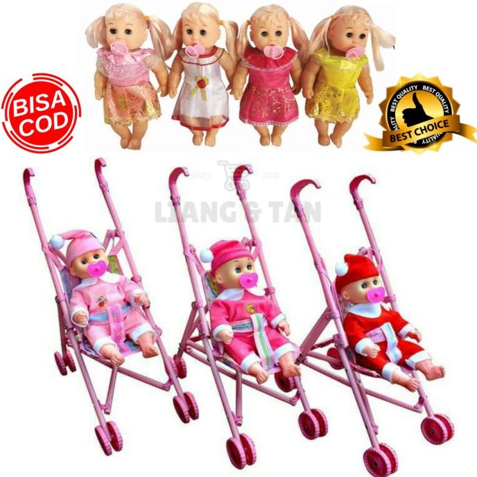 PROMO UKURAN BESAR DORONGAN + BONEKA BAYI PEREMPUAN BISA NANGIS MURAH