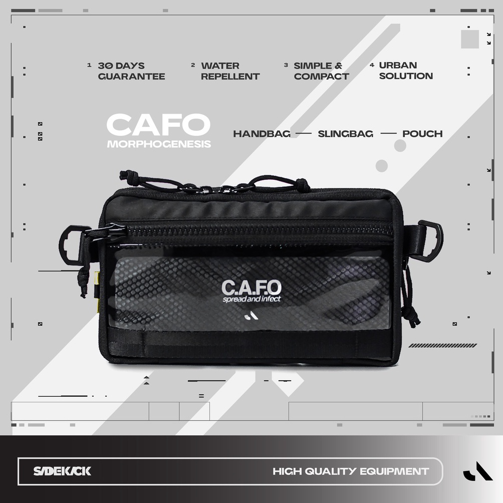 ✣ Sidekick Project CAFO Morphogenesis - Clutch Pria Warna Hitam 5287