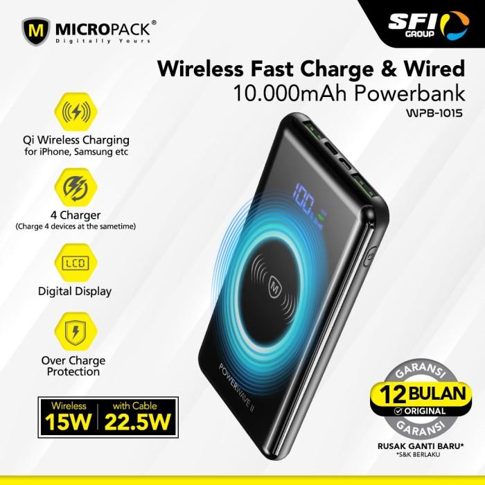 Powerbank Micropack Wireless Powerbank Powerwave Ii Qc 3.0 & Pd 3.0 (Wpb-1015)