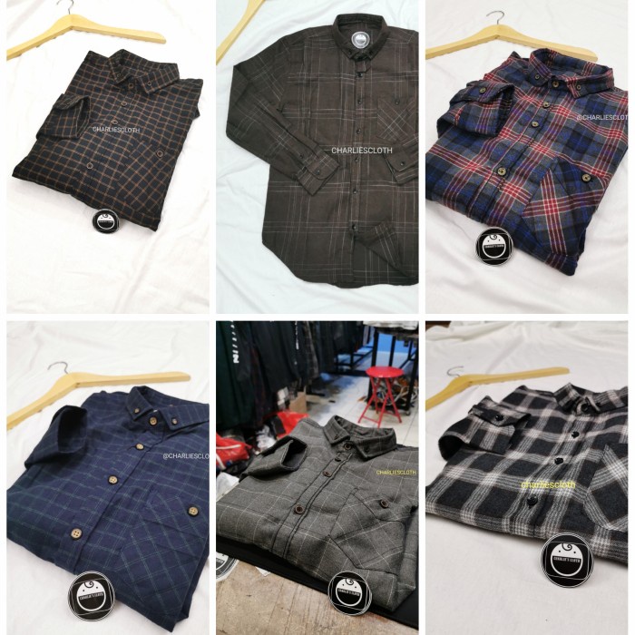Flanel Pria Brill Eighty Eight Raftel Castles Cuci Gudang