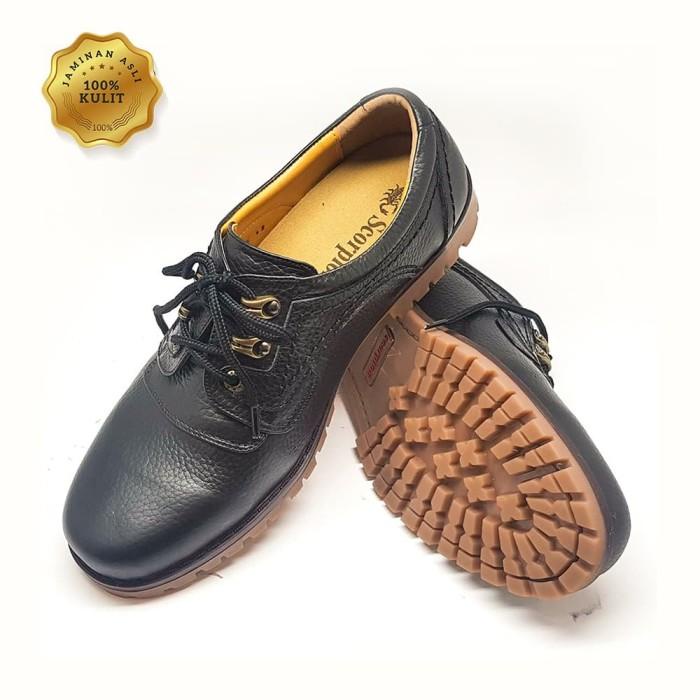 Sepatu Scorpion Pria Pantofel Kulit Asli Formal Kerja Kantor - 9016