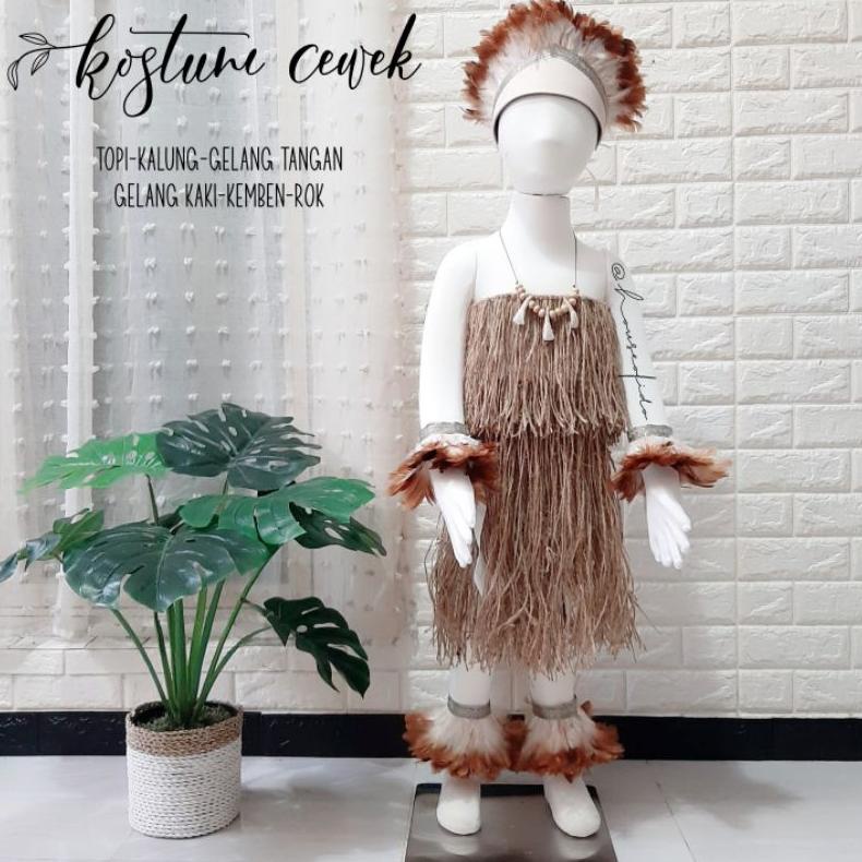 LARISS Baju adat anak Kostum adat papua Rok papua semangks