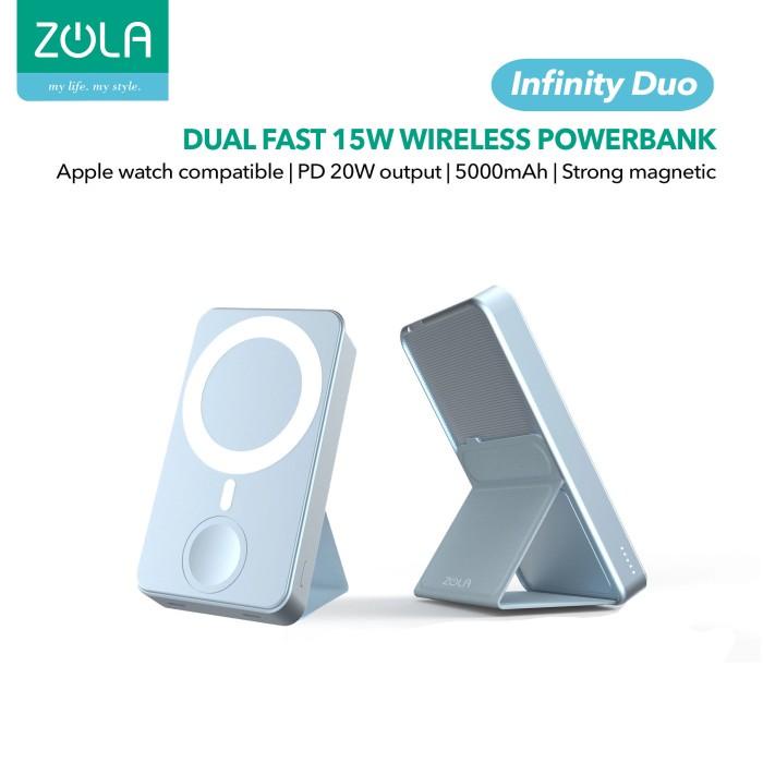 Powerbank Zola Infinity Duo Wireless Powerbank Magsafe Pd 20W For Phone & Iwatch