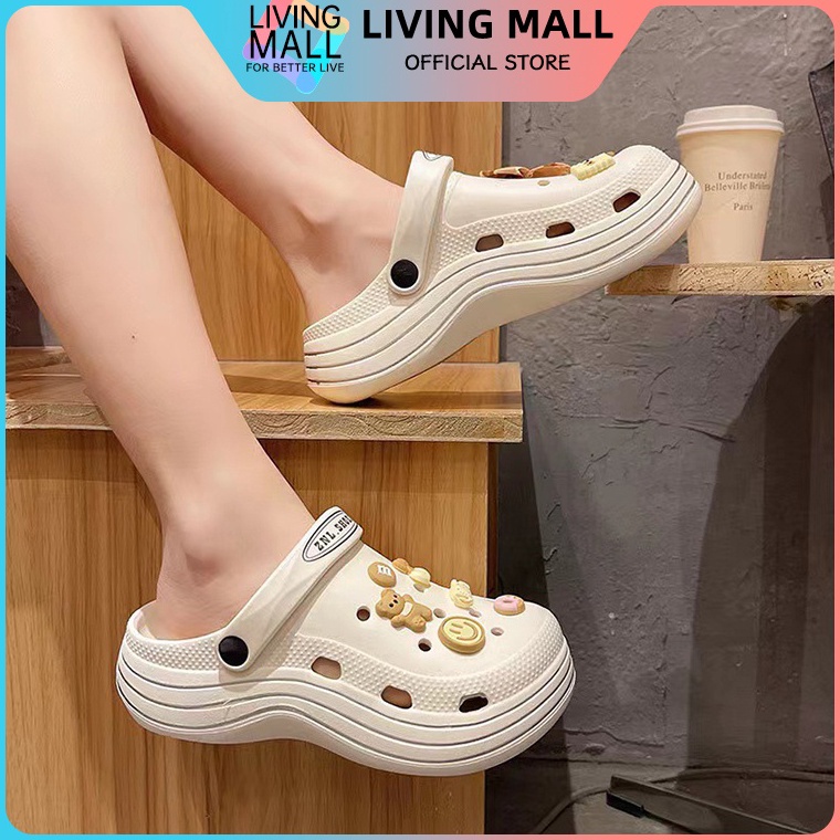 TERBARU Sandal Jelly Baim Wedges Wanita Import / Sandal Wanita Crocs Motif Karakter