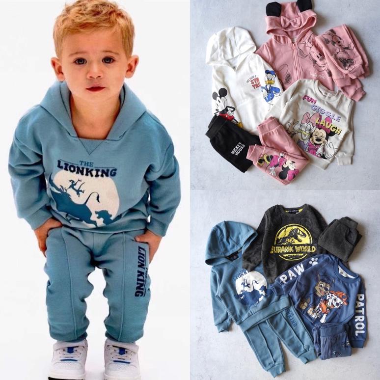 LARISS H&M PRIMARK Set Hoodie/Sweatshirt & Celana Anak | kids size 2-6y | minnie mickey superhero sp