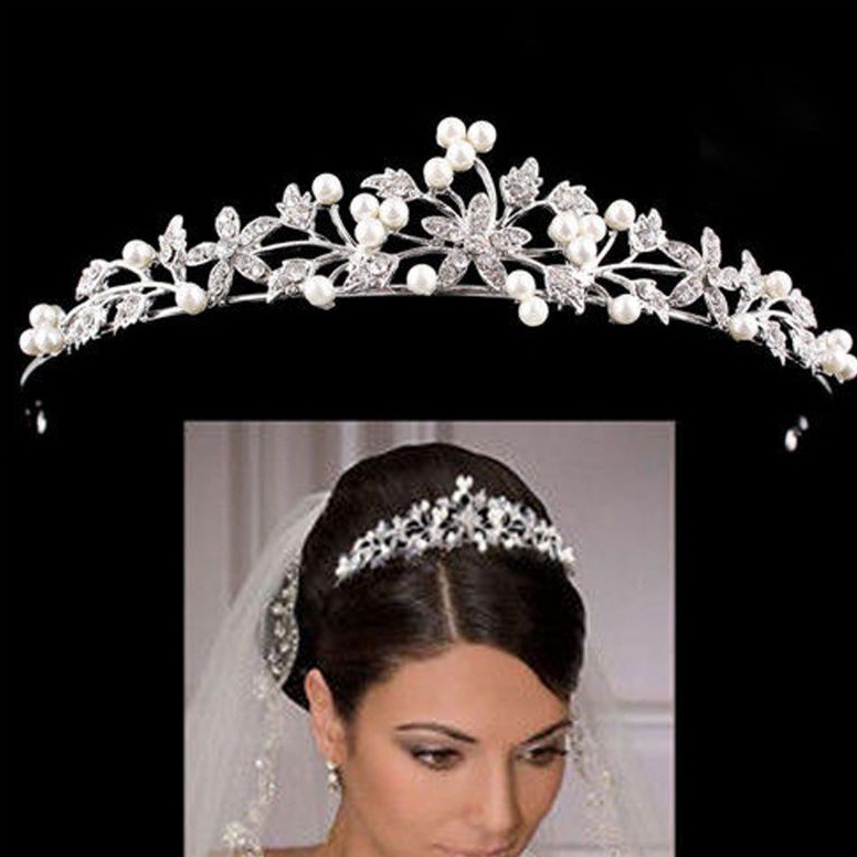 MENARIK Mahkota pengantin mutiara /mahkota murah