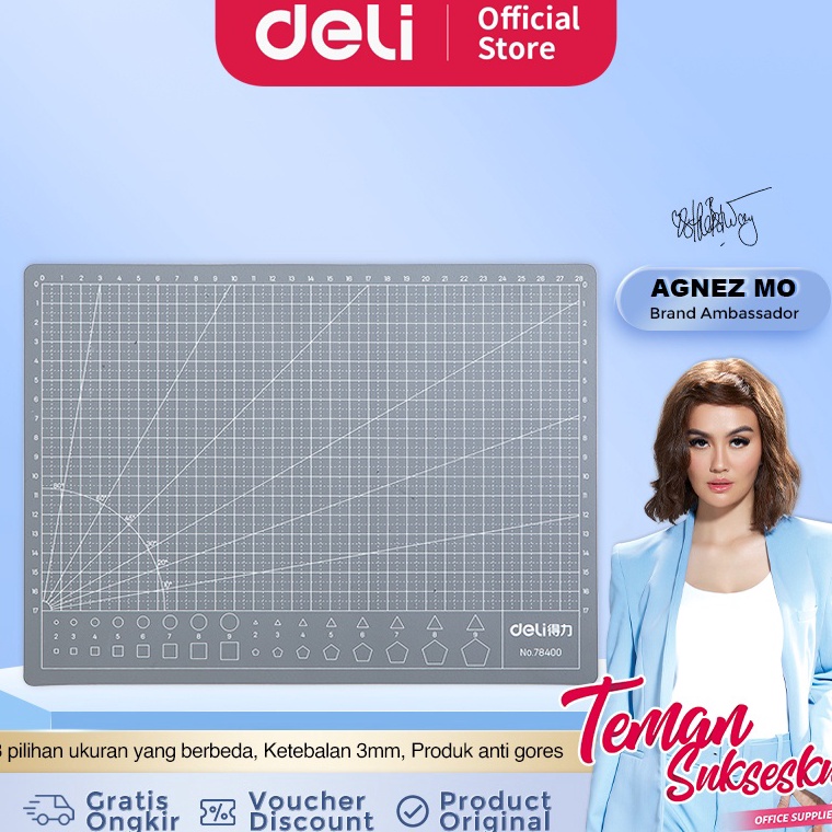 

NQ92 Deli Alas Potong Kertas Cutting Mat Serba Guna 78400 78401 78402 →Kirim Sekarang