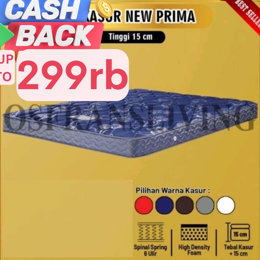 TERMURAH Guhdo Springbed New Prima 15 - Hanya Kasur / Mattress SPRING BED 90 X 200 100 X 200 120 X 2