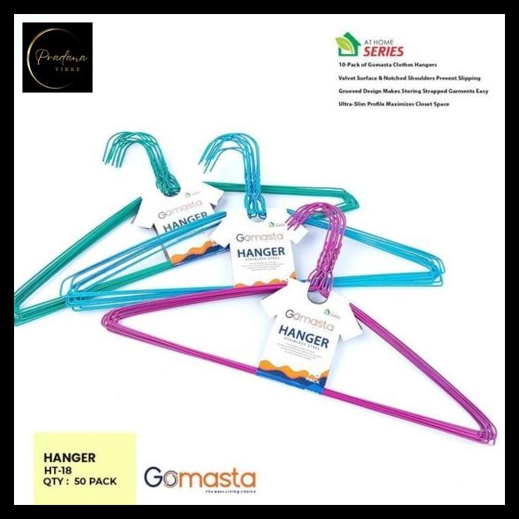 pradanavikke Hanger Kawat 10 Pcs Hanger Baju Warna Warni Hanger Besi