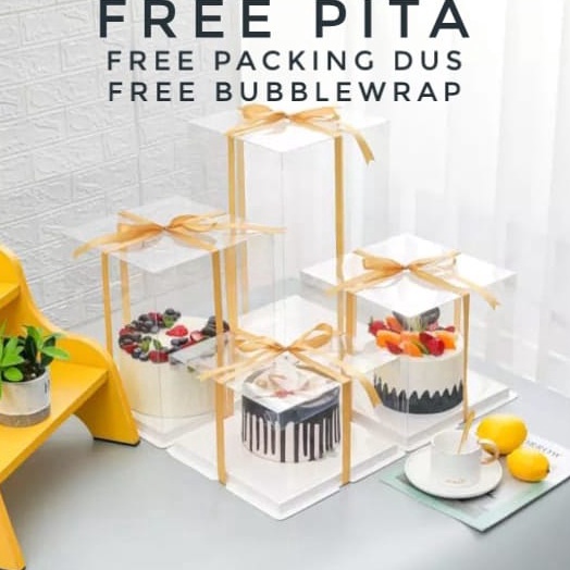 

Terlaku... Cake Box Mika Dus Kotak Kue 26 x 26 cm Tutup Transparant PET 89
