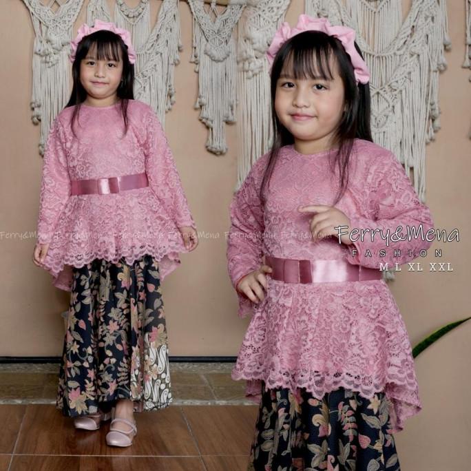 kebaya anak modern / kebaya anak perempuan / setelan kebaya anak