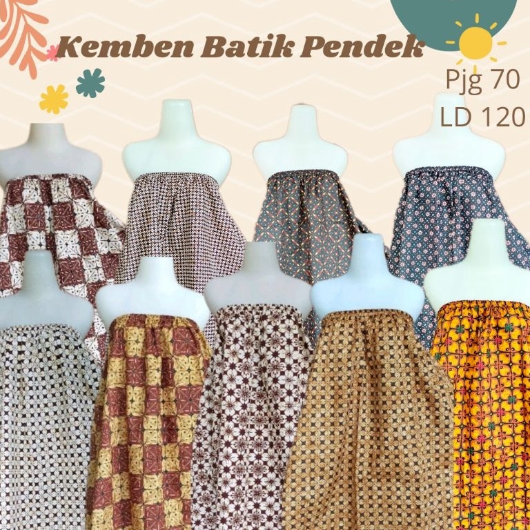 ⇞ Kemben batik pendek salon spa facial creambath basahan pijat mandi wanita BELANJA MURMER 85T