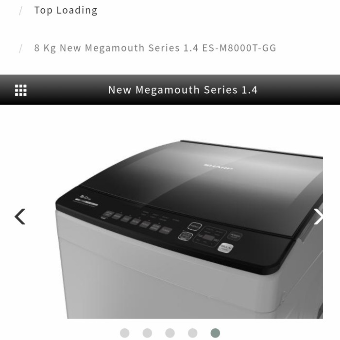 Terlaris Mesin Cuci 1 Tabung Sharp 9 Kg Es-M9000T-Gg