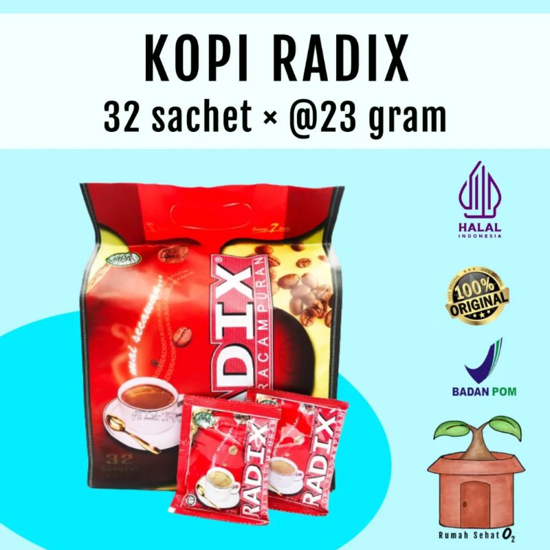 

Kopi Radix Original Malaysia 32 Sachet Jumbo 7 Herba Elemen Asli 100%