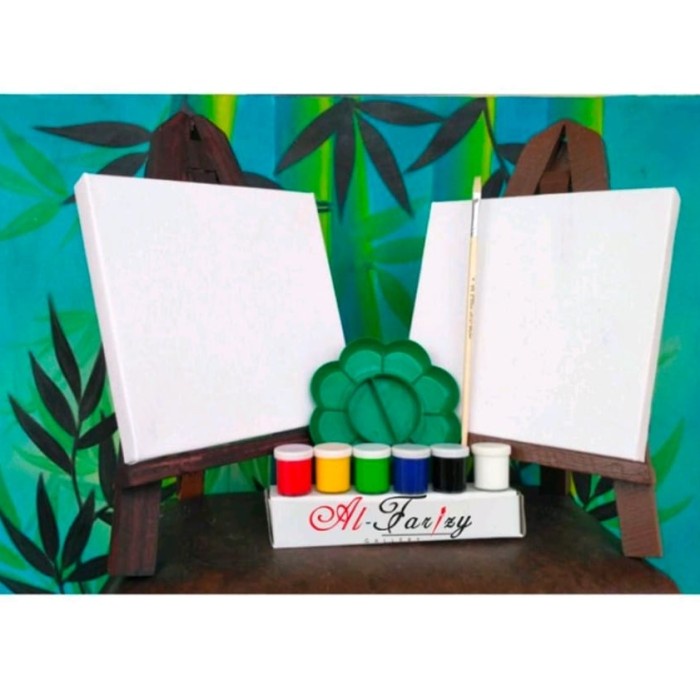 

Paket Lukis Kanvas 20 X 30. Cat. Palet Dll