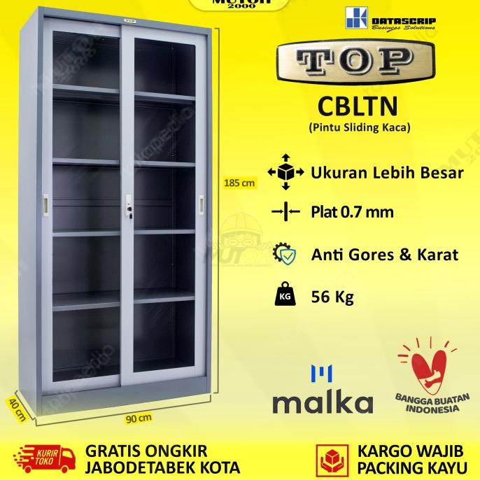 

TOP CBLTN by DATASCRIP lemari arsip besi pintu sliding kaca ---NEW READY---