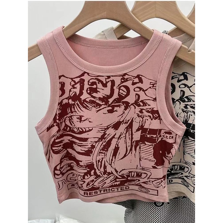 Atasan pendek tanpa lengan musim panas baru