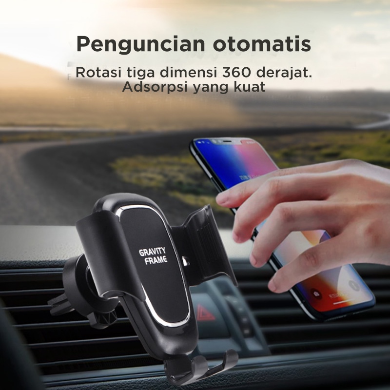 Holiven Universal Mount Car Phone Holder Untuk Smartphone / Handphone