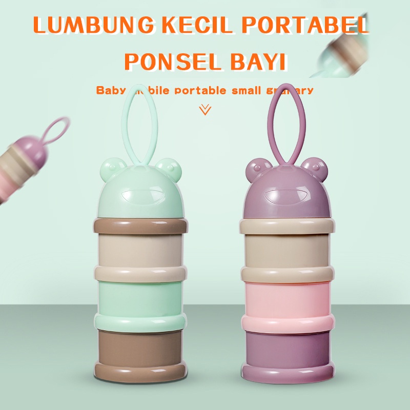 Holiven Kotak susu bubuk tiga lapis warna bayi
