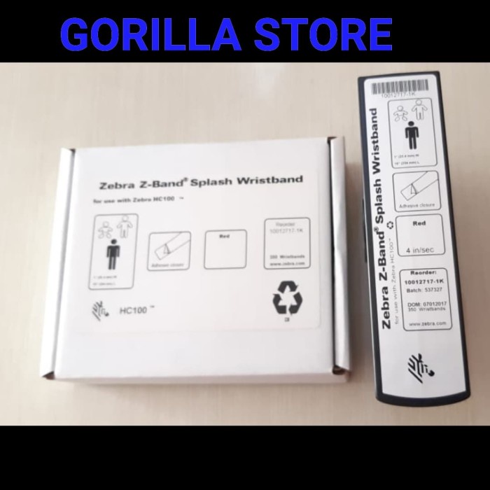 Terlaris Zebra Wristband Cartridge - Gelang Pasien (1 Catridge)