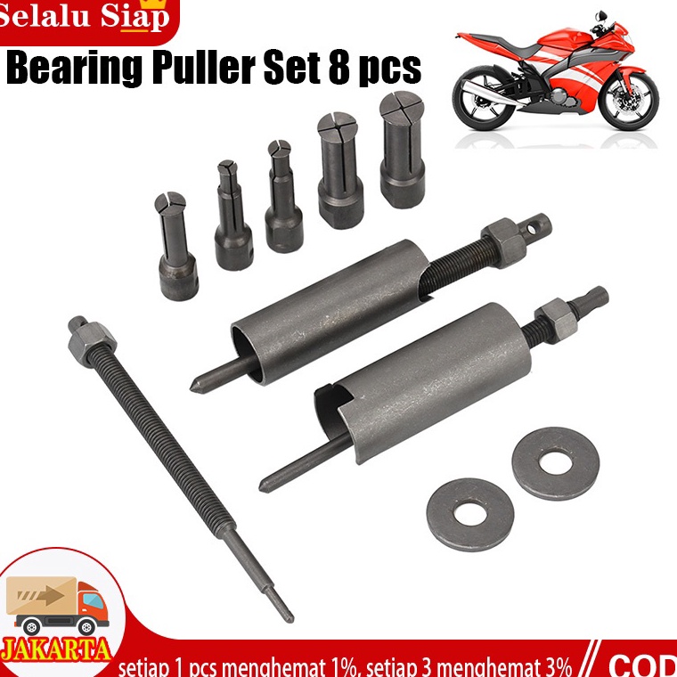 HARGA SPESIAL 8 pcs  Treker Bearing Puller Set - Treker Bearing Tanam - Treker Lepas Bearing Dalam -