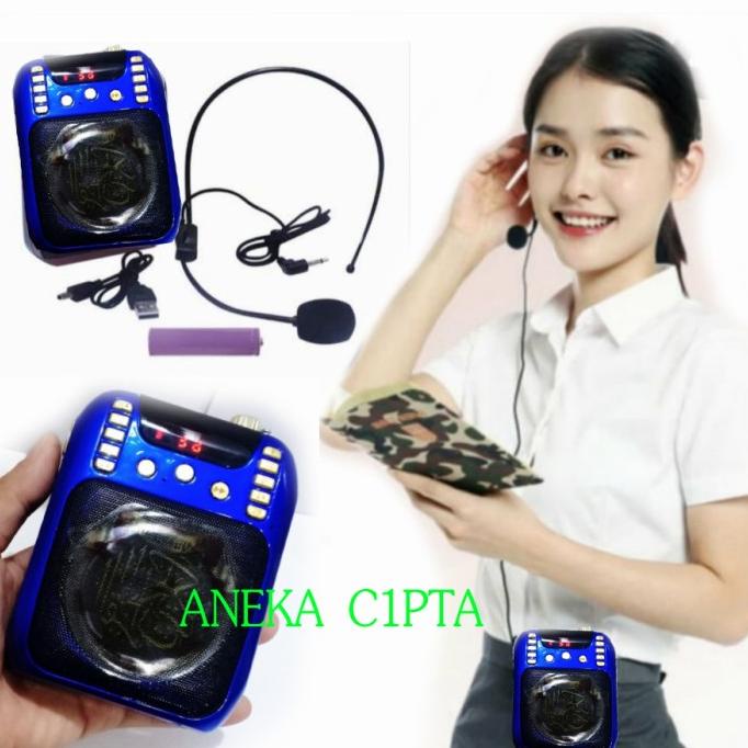 Speaker Mic Megaphone Portable Mini Vdr V 1000Rm Speaker Pinggang Vdr