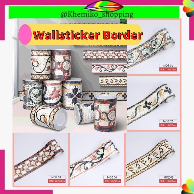 Diskon Kmk Wallpaper Border Lis List Dinding Wall Paper Stiker Sticker Dinding Tembok Motif Mozaik S