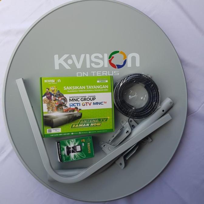 Paket Parabola Mini K-Vision Dish 60Cm Komplit Siap Pasang