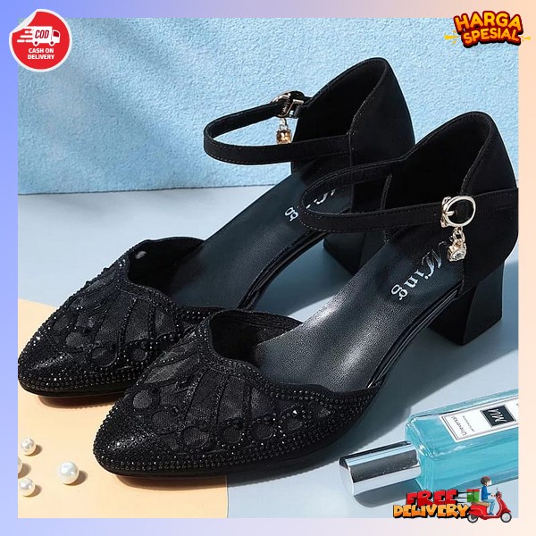 Highils Terbaru Mewah Sandal Haihils Murah Heals Pesta Weding Highheels Remaja Kekinian Haihils Wani