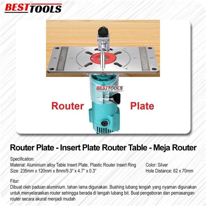 .........] Router Plate - Insert Plate Router Table - Meja Router - Meja Trimmer