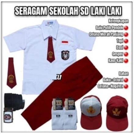 Seragam Sekolah Sd Anak Laki Laki Setelan Kualitas Premium