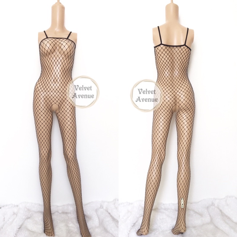 Lingerie Bodystocking Lingerie Jaring Fishnet Stocking Crotchless Seksi