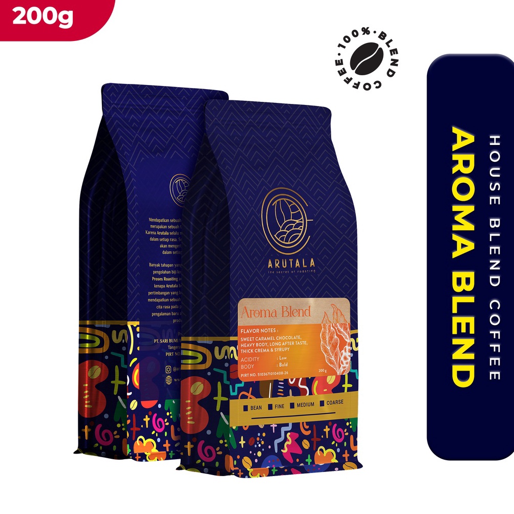 

Terlaris ARUTALA Kopi Aroma Blend 200 gram BBS