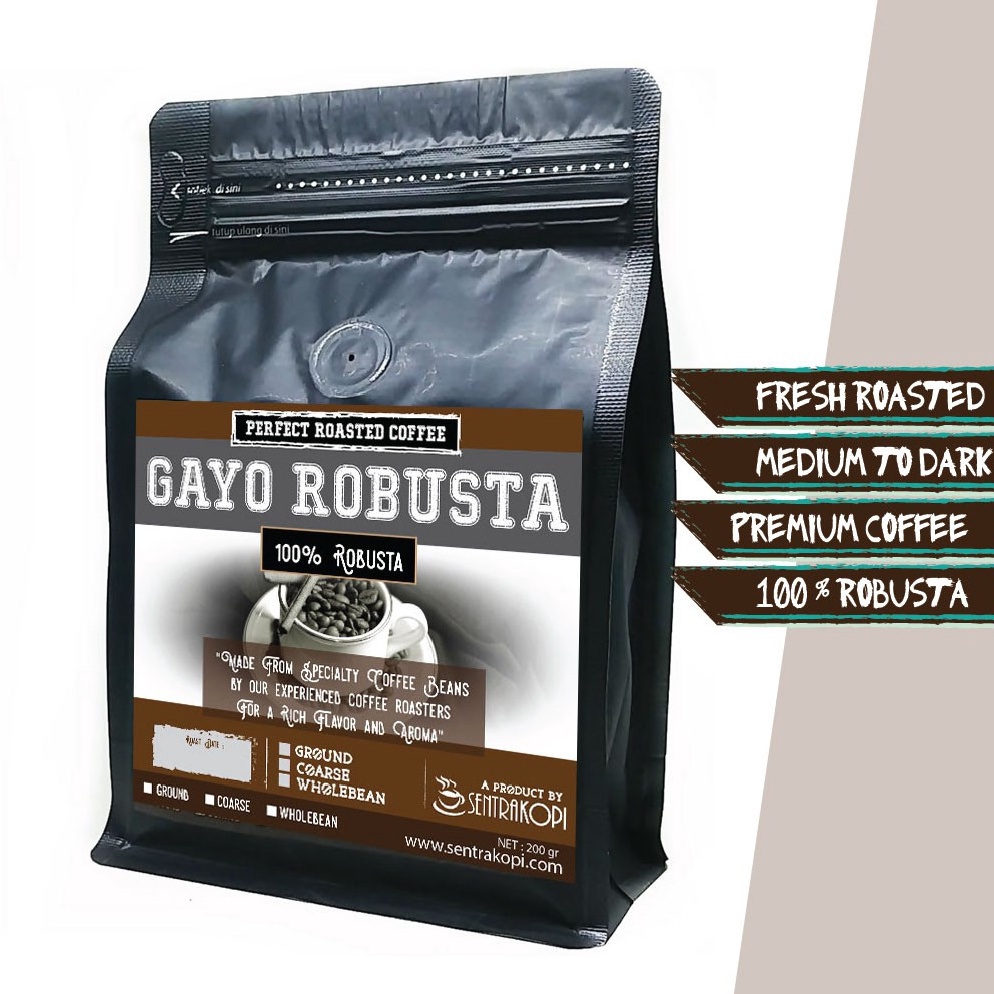 

Jangan Ketinggalan order.. Kopi Robusta Aceh Gayo 200 Gr - Biji / Bubuk - Sentra Kopi - Premium Coffee VF8