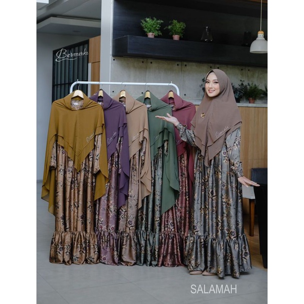 gamis SALAMAH ORiGINAL BERMERKS TERBARU//BISA COD/gamis muslimah//bermerks terbaru