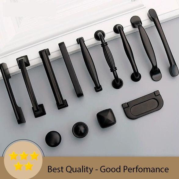 Handle Lemari Handle Hitam Tarikan Laci Bulat Gagang Pintu Lemari