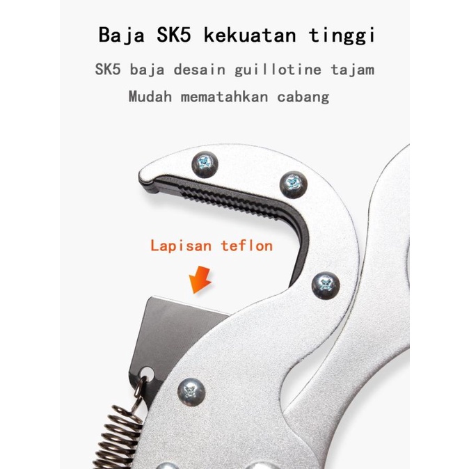 Tree Pruner Galah Tongkat Pemotong Gergaji Gunting Dahan Ranting