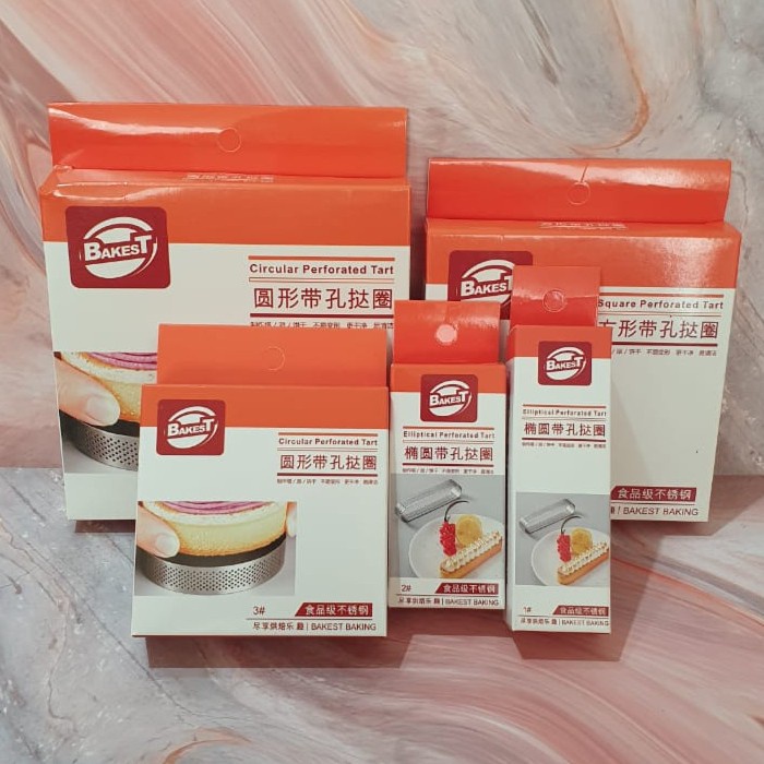 

Bakest Perforated Pie Ring / Cheese Cake Tart Ring Stainless Steel