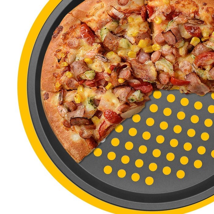 

Perforated Pizza Pan 9.5inch / 24.5cm Loyang Pizza dengan Lubang