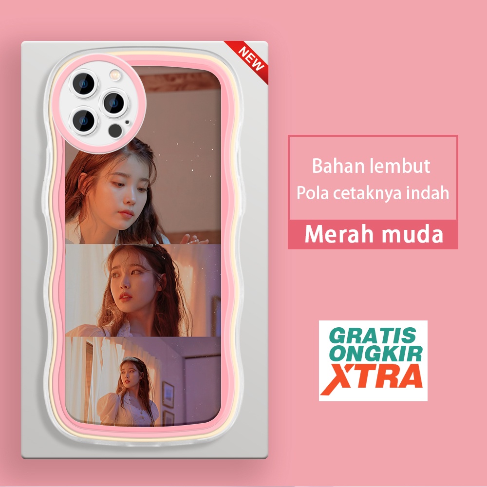 Mulia Apple iPhone 12 13 14 Plus Mini Pro Max Casing Ponsel Pola Lee Ji Eun (IU) Korea warna-warni g