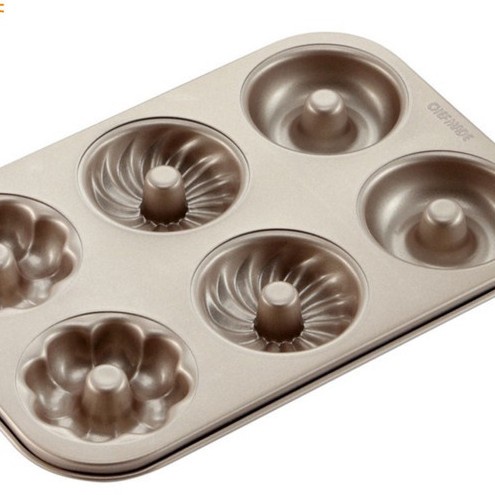 

Chefmade Cetakan Kue Donat 3 Motif / Non Stick Donut Pan - WK9226