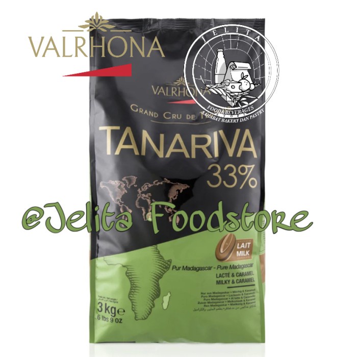 

Valrhona Tanariva 33% Milk chocolate 3kg - coklat susu