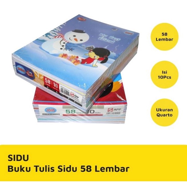 

[KODE PRODUK W7SNL3577] (10 BUKU) SIDU BUKU TULIS ISI 58 LEMBAR / BUKU ANAK SEKOLAH