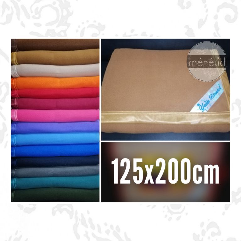 SWN.27Jn23т ‣ Selimut Yatis Blanket Bulu Flanel Fleece Polos Anak, Dewasa Sedang 125x200cm untuk Hot