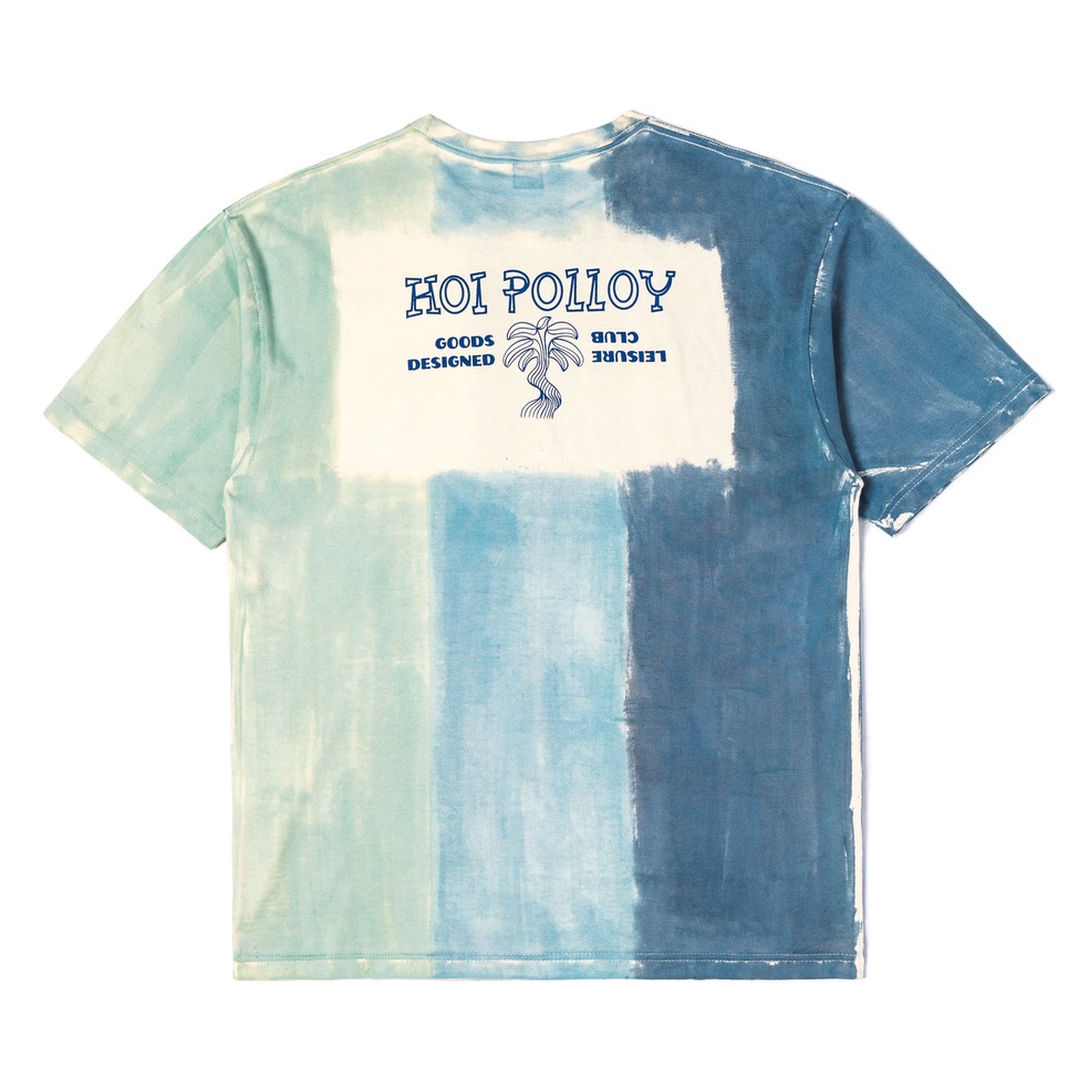 TERBARU Hoi Polloy - Tshirt Kaos Palm Slay Tie Dye (Multicolor) Hijau Biru Ivory