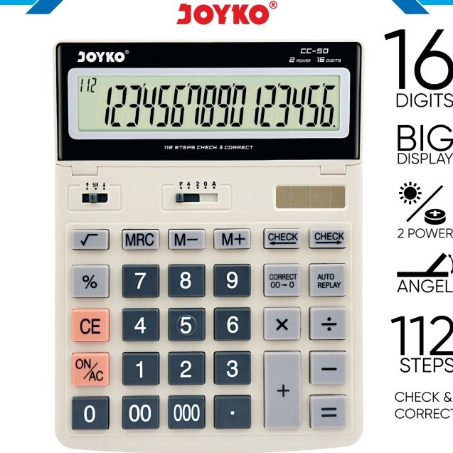 

Readystock❉ Calculator Kalkulator Joyko CC-50 16 Digits A57