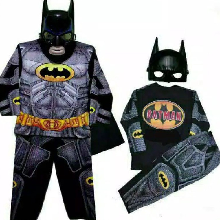 READY| GRATIS TOPENG / BAJU ANAK BATMAN TOPENG SAYAP / KOSTUM ANAK BATMAN SAYAP
