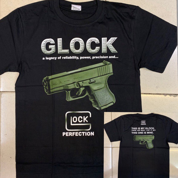 Grosir.. kaos☽∋Tee_home/Men 3D glock 19 austria rock out with your glock off Gun Printed men t shirt SQ0