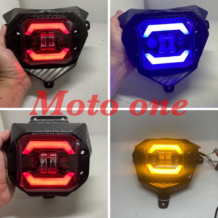 Reflektor LED carbon CRF150 KLX150 KEDOK LAMPU DEPAN CRF CARBON SET LAMPU